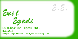emil egedi business card
